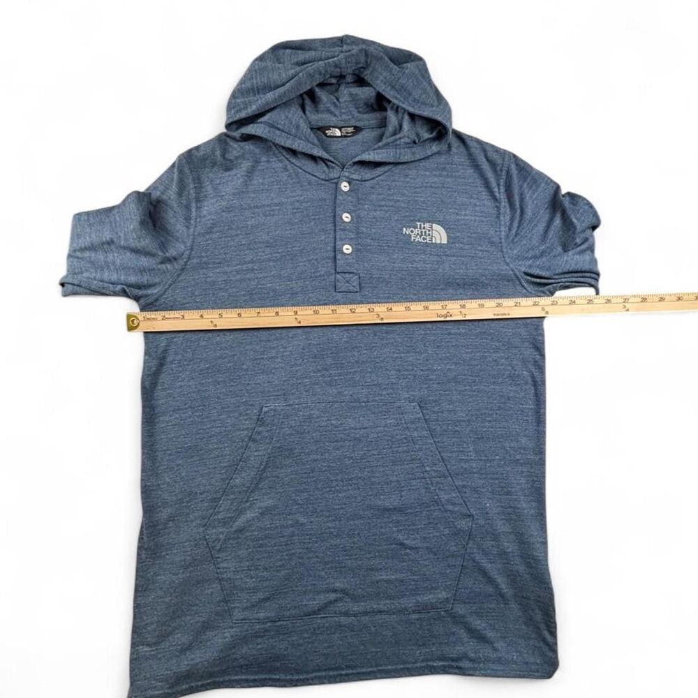 The North Face Heather Blue Hoodie Men's Large Lightweight Outdoor Pullover - Picture 4 of 6